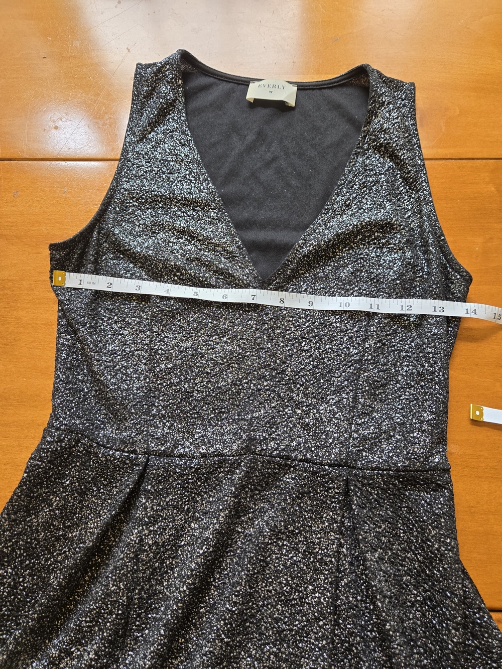 Sparkle Black Evening Fit-and-Flare Dress - Picture 4 of 5